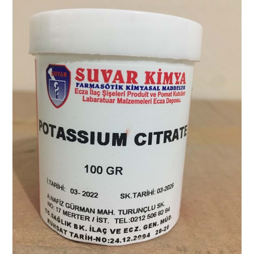 POTASSIUM CITRATE 100 GR