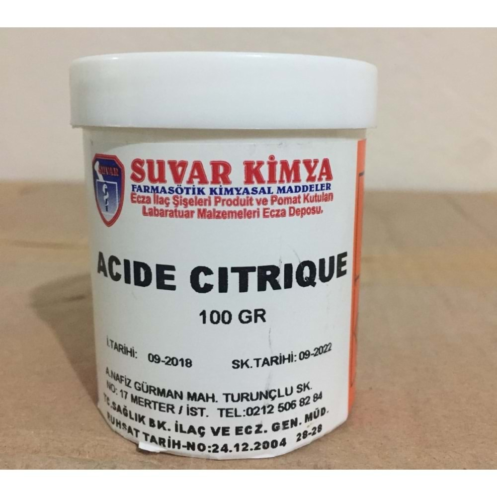 ACIDE CITRIQUE 100 GR