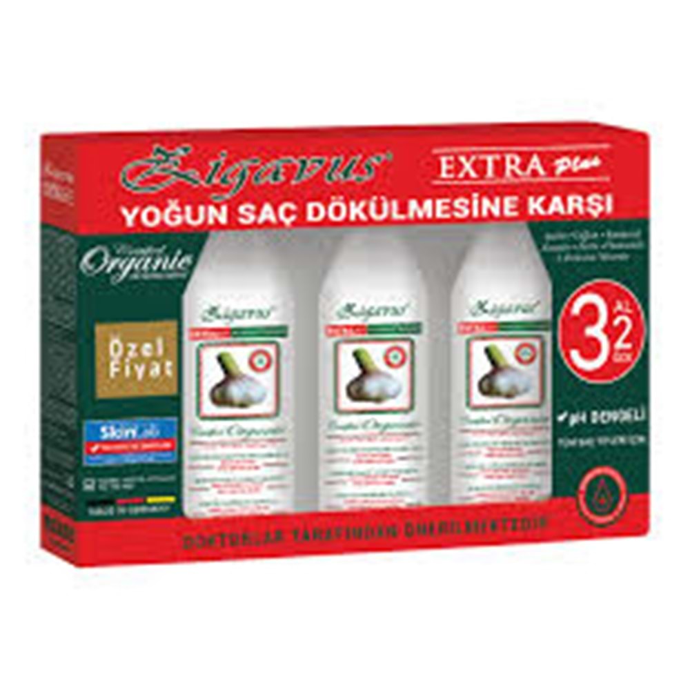ZİGAVUS ŞAMPUAN SAMIRSAKLI 3 AL 2 ÖDE EXTRA PLUS