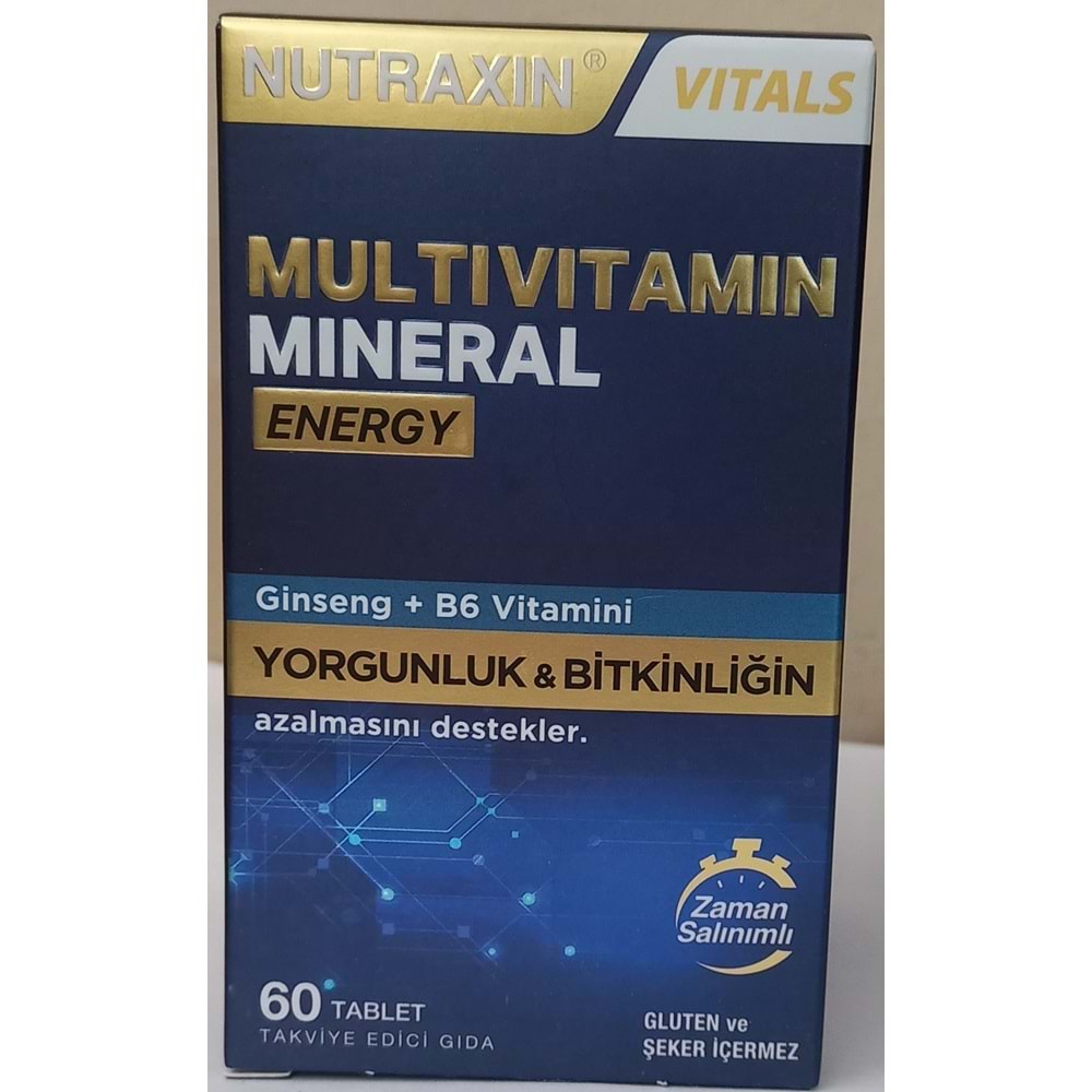 NUTRAXIN MULTIVİTAMİN MİNERAL ENERGY 60 TABLET