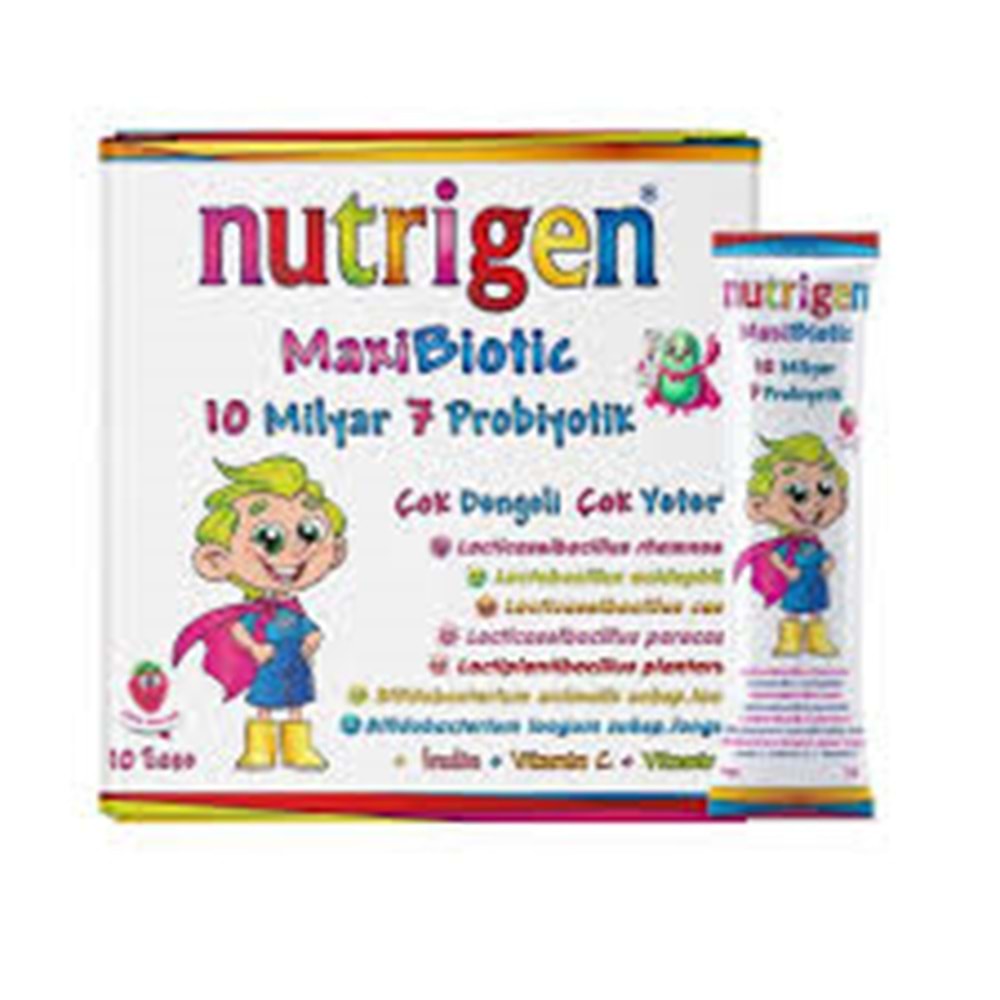 NUTRİGEN MAXIBIOTIC 10 SAŞE ÇİLEK AROMALI
