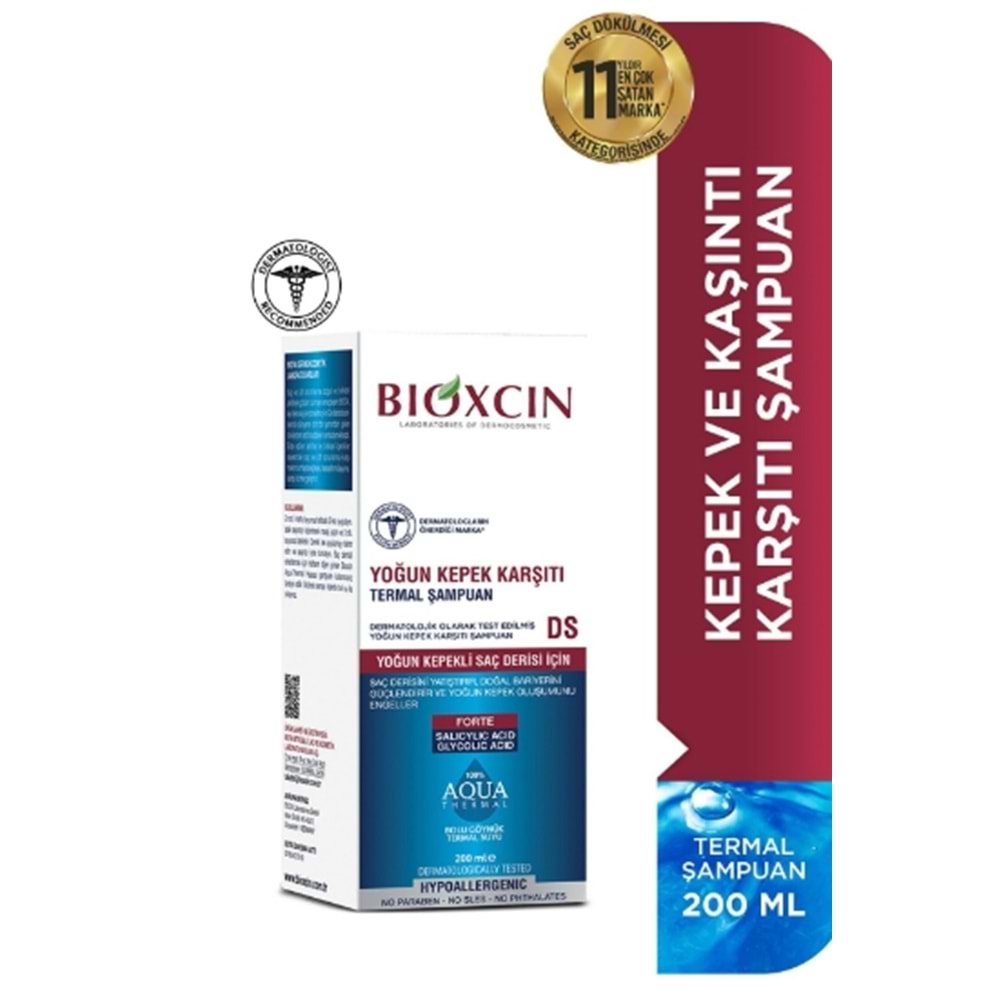 BİOXCİN AQUA THERMAL DS YOĞUN KEPEK ŞAMPUANI 200 ML