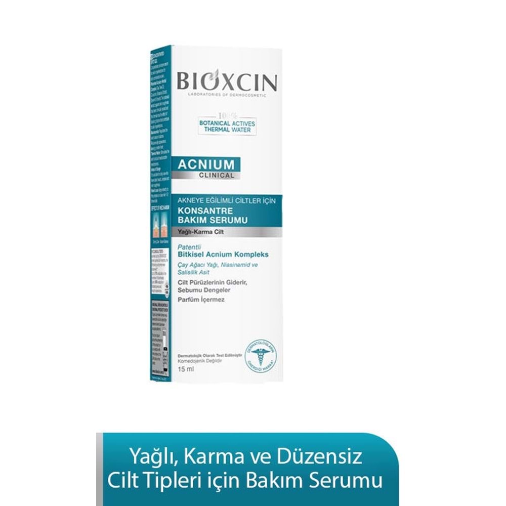 BİOXCİN ACNIUM KONSANTRE BAKIM SERUMU 15 ML KARMA YAĞLI CİLT