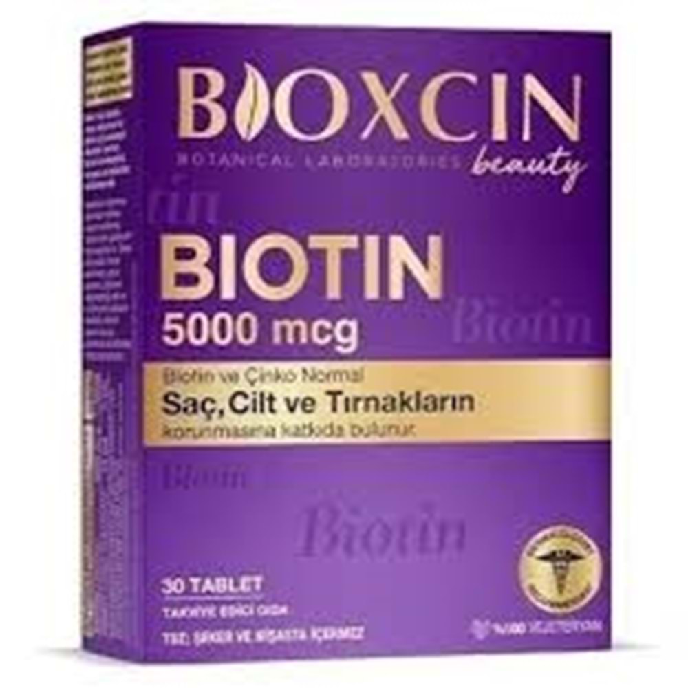 BİOXCİN BİOTIN 5000 MCG 30 TAB.ÇİNKO