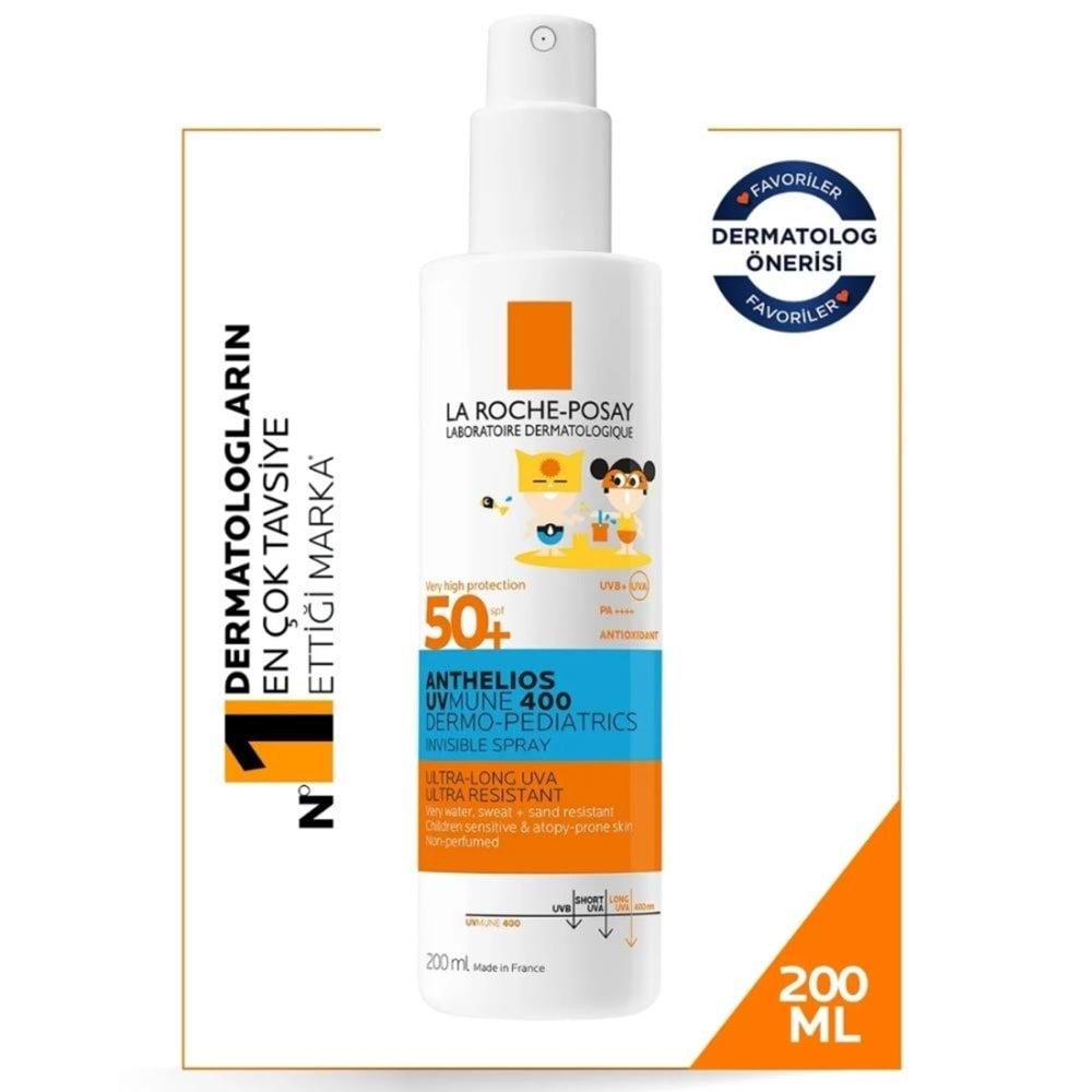 LA ROCHE POSAY ANTHELIOS DERMO PEDİATRİCS GÜNEŞ KREMİ SPF50+ 200 ML SPREY FORMU