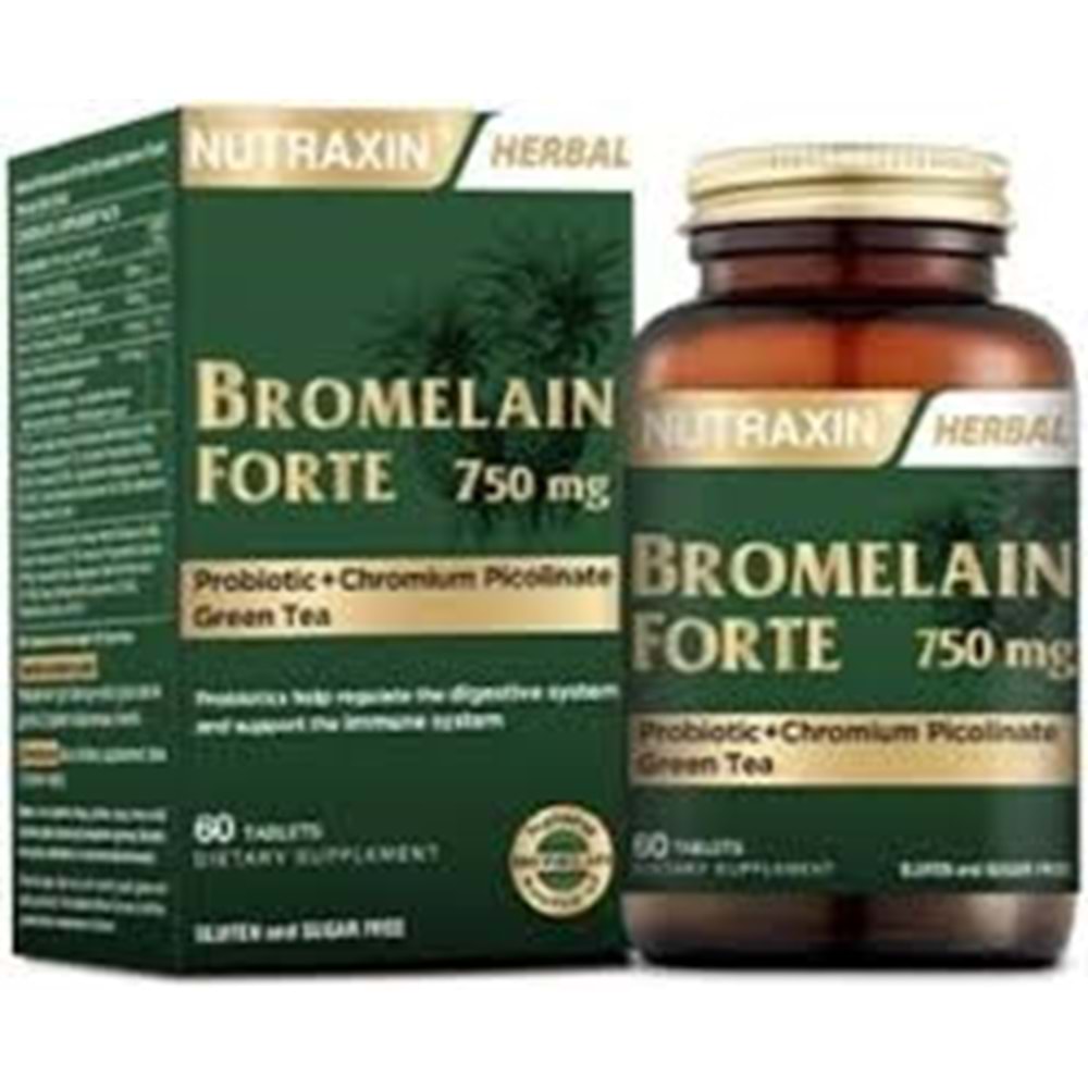 NUTRAXIN BROMELAİN FORT 60 KAPSÜL 750 MG