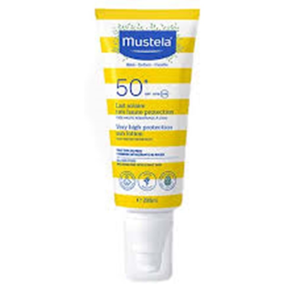 MUSTELA GÜNEŞ KREMİ YÜKSEK FAKTÖRLÜ SPF50+ 200 ML LOSYON ( TÜM AİLE İÇİN )