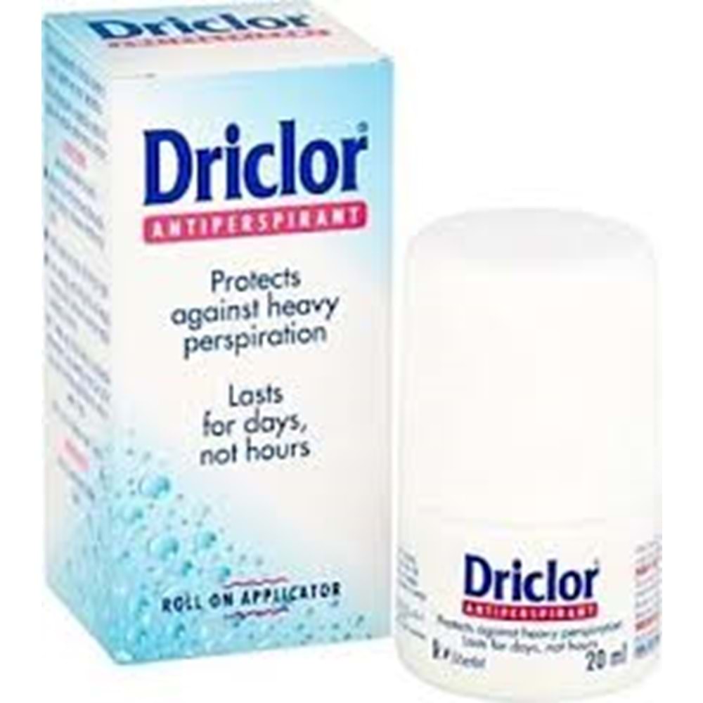 DRİCLOR ROLL - ON 20 ML ( TERLEMEYE KARŞI )