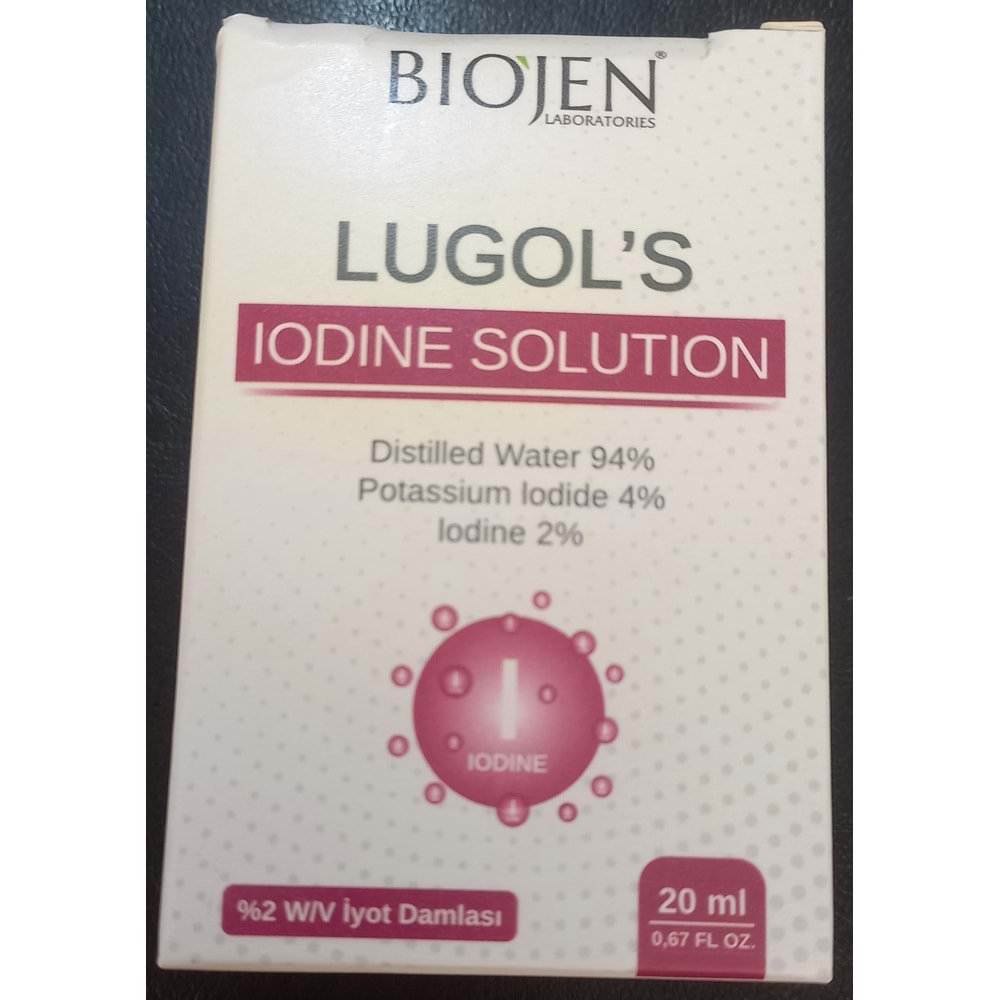BIOJEN LUGOL SOLUSYON %2 20 ML(İYOT DAMLASI)