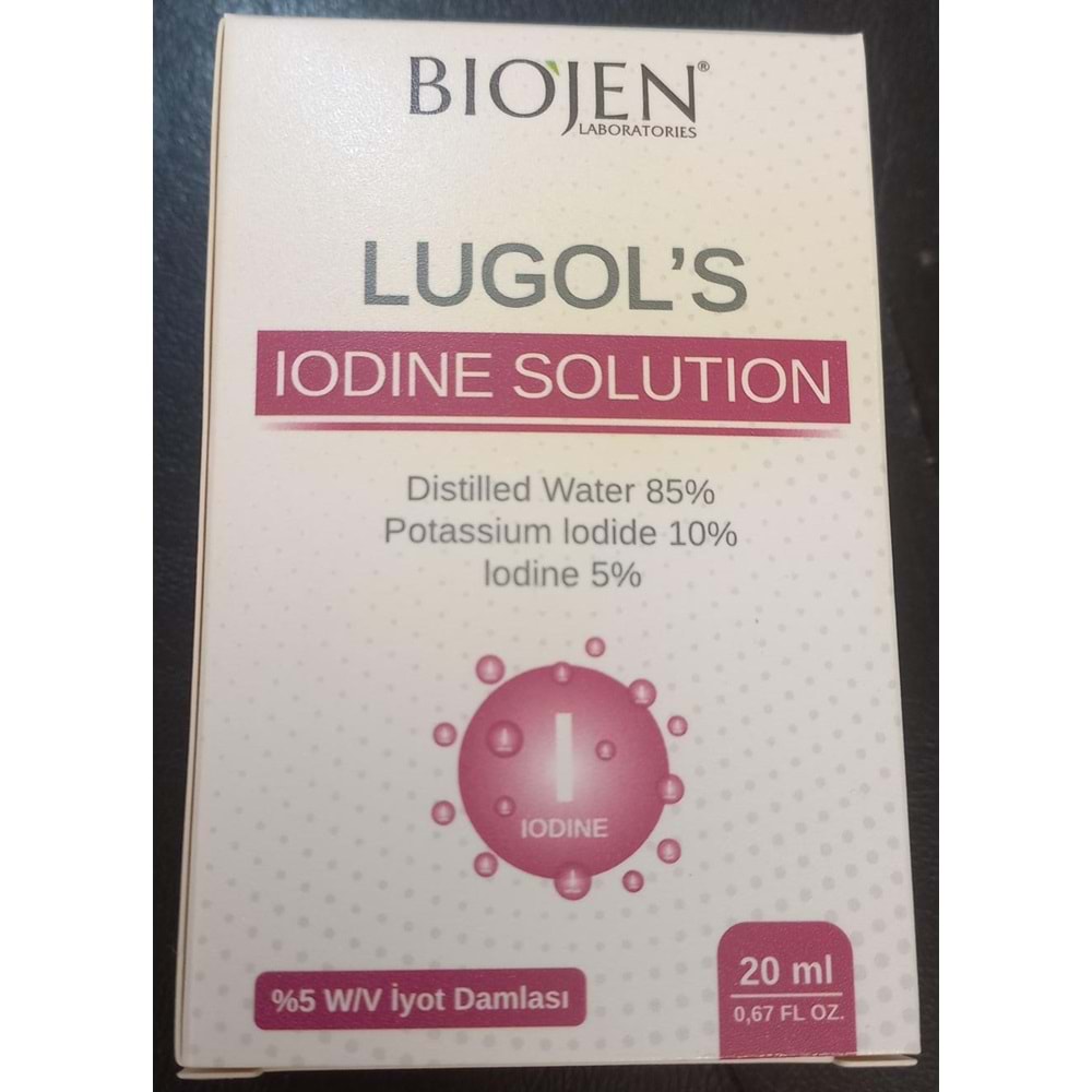 BIOJEN LUGOL SOLUSYON %5 20 ML(İYOT DAMLASI)