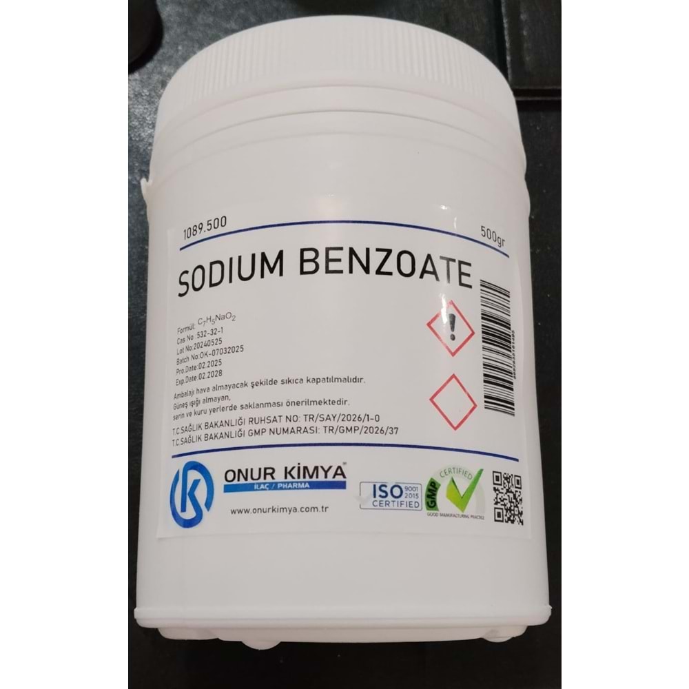 BENZOATE DE SOUDE 500 GR (SODYUM BENZUAT) 1495
