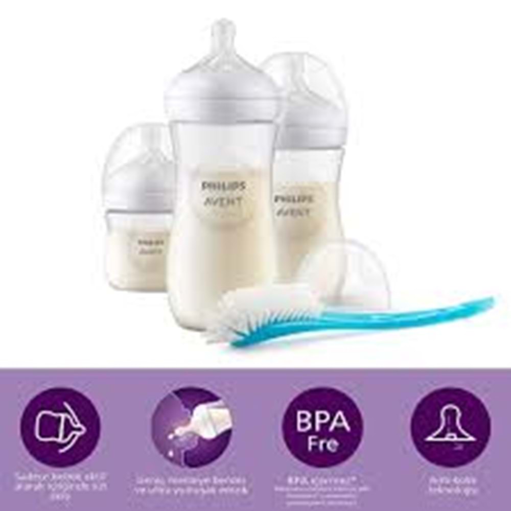 AVENT BİBERON NATUREL RESPONSE DOĞAL TEPKİLİ 0M+ YENİ DOĞAN HEDİYE SETİ