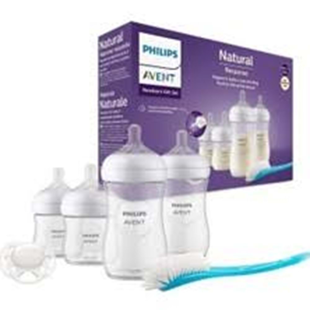 AVENT NATUREL RESPONSE DOĞAL TEPKİLİ 0M+ YENİ DOĞAN HEDİYE SETİ BİBERON VE EMZİK