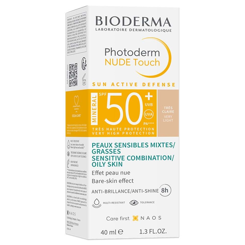 BİODERMA NUDE TOUCH MİNERAL SPF50+40 ML GÜNEŞ KREMİ LİGHT