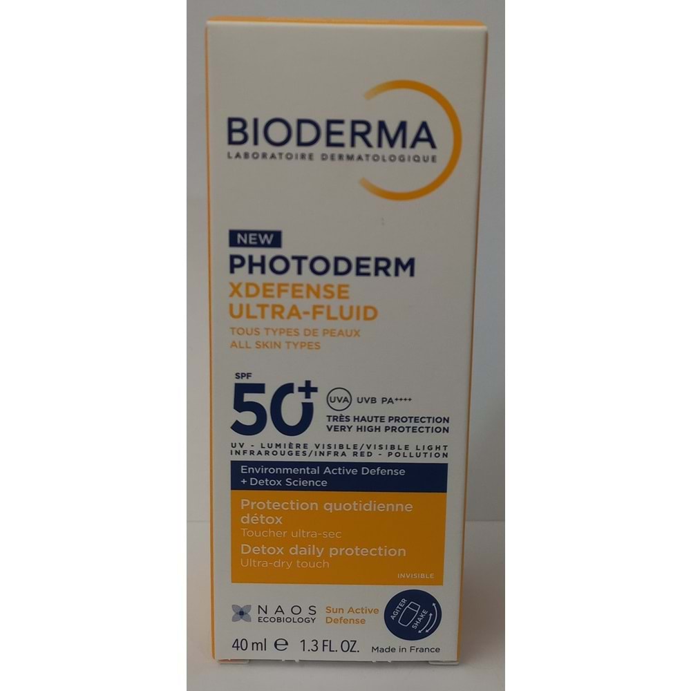 BİODERMA XDEFENCE ULTRA FLUID SPF50+ GÜNEŞ KREMİ 40 ML TÜM CİLTLER İÇİN