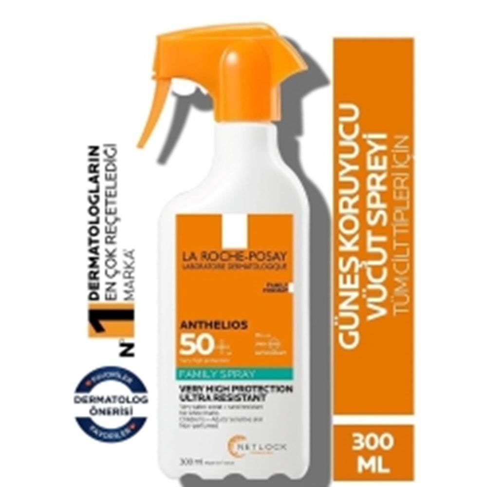 LA ROCHE POSAY ANTHELİOS FAMİLY GÜNEŞ KREMİ SPREY SPF50+ 300 ML ( TÜM CİLTLER İÇİN )