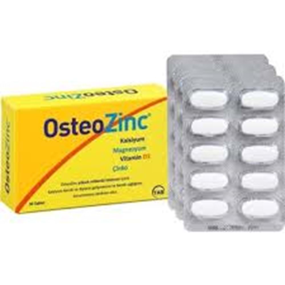 OSTEOZİNC 30 TABLET ( Kalsiyum+Magn.+vitamin D+ Çinko )