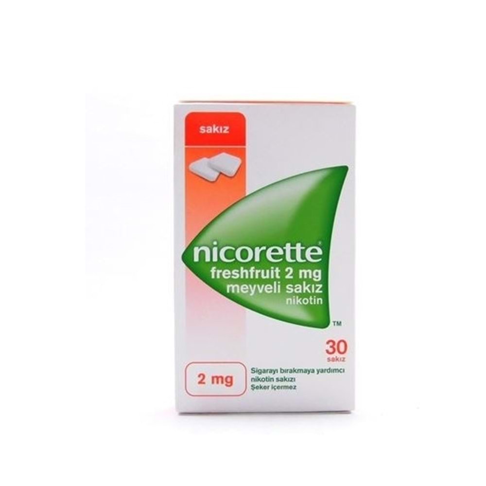 NİCORETTE MEYVELİ SAKIZ 2 MG 30 SAKIZ
