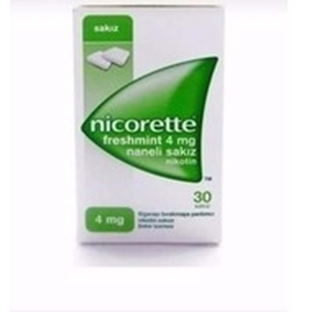 NİCORETTE FRESH NANELİ SAKIZ 4 MG 30 SAKIZ