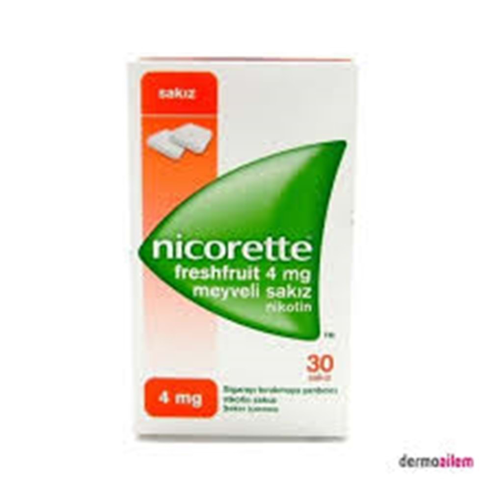 NİCORETTE MEYVELİ SAKIZ 4 MG 30 SAKIZ