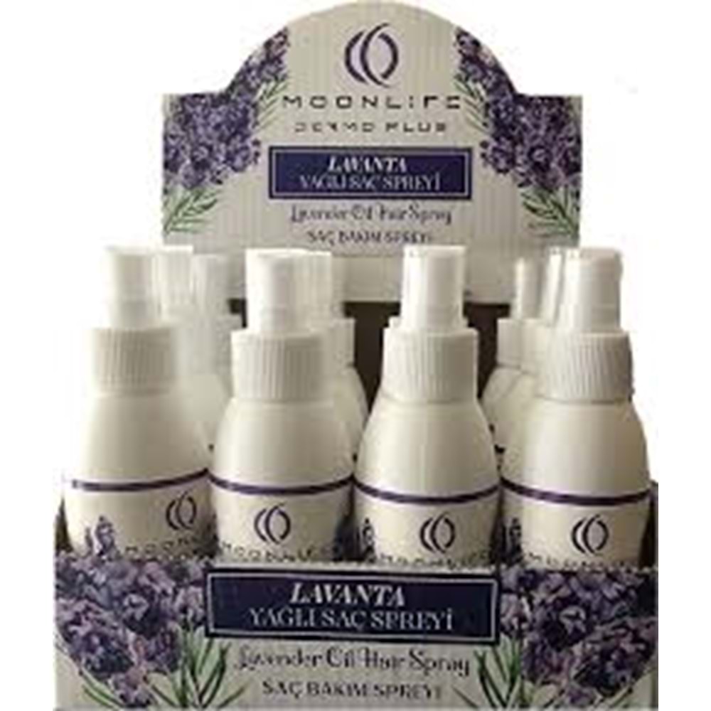 MOON LİFE BİT KOVUCU LAVANTA YAĞLI SAÇ SPREYİ 100 ML 12 Lİ STAND