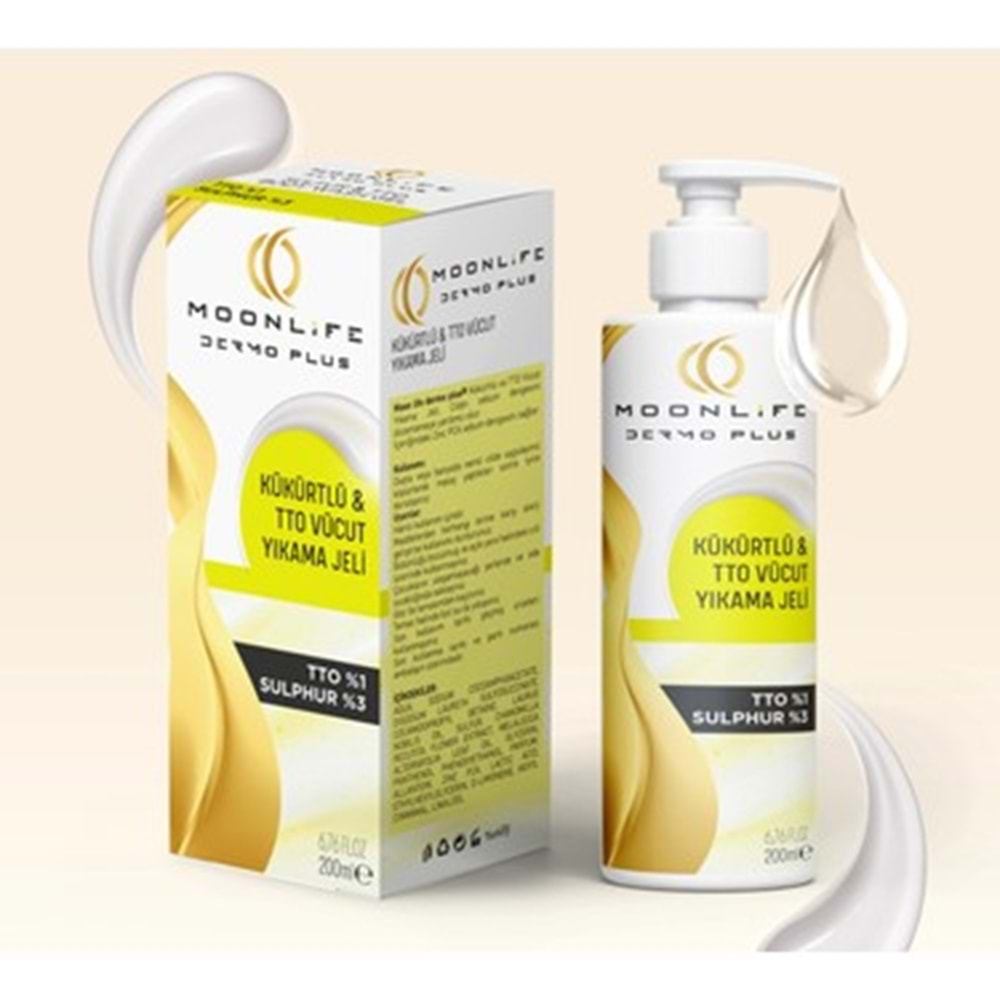 MOON LİFE (DERMO PLUS) KÜKÜRT SÜLFÜR TTO VÜĞCUT YIKAMA JELİ 200 ML