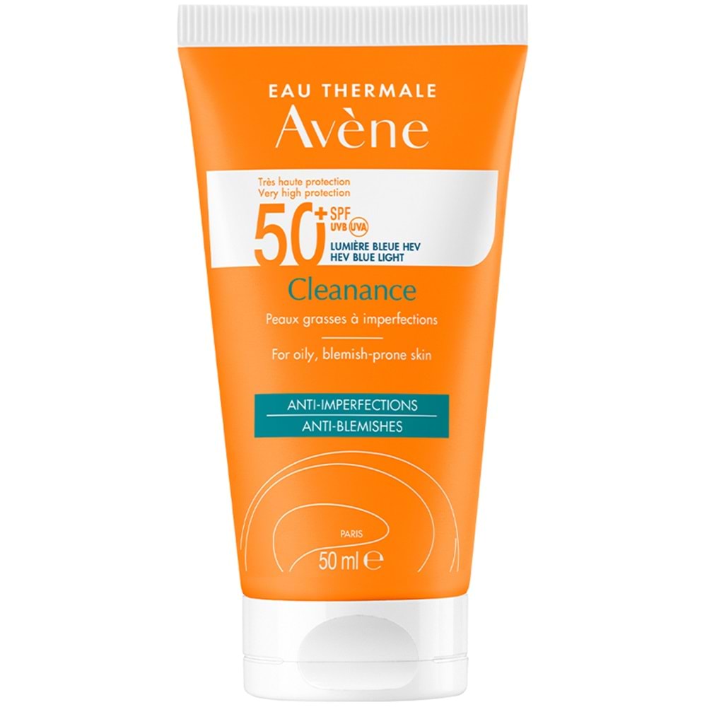 AVENE CLENANCE ANTİ BLEMİSHES GÜNEŞ KORUYUCU SPF50+ 50 ML ( YAĞLI VE AKNEĞE EĞİMLİ CİLTLER İÇİN )