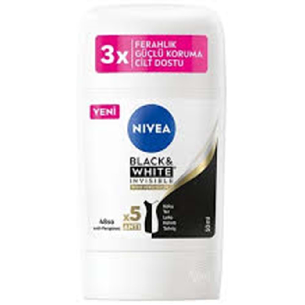 NİVEA DEODORANT STİCK 50 ML BLACK&WHITE CLEAR