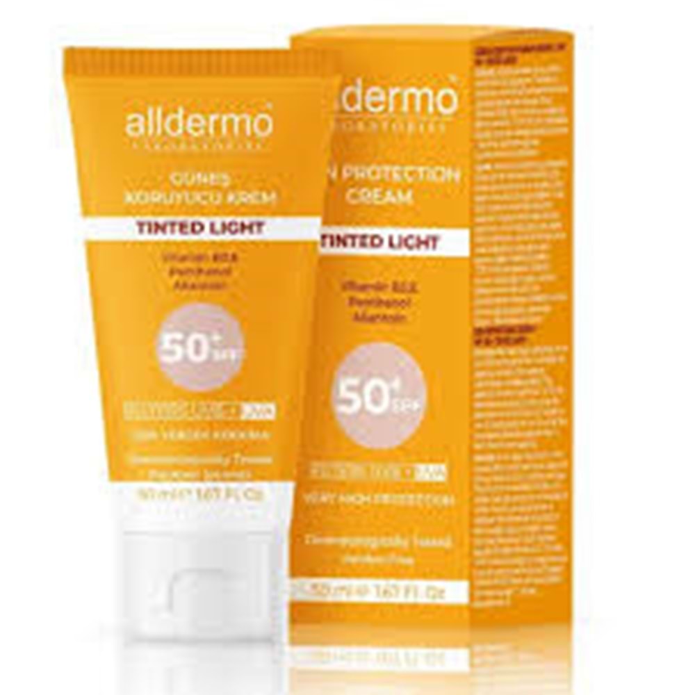 ALLDERMO SPF 50 TİNTED LİGHT GÜNEŞ KREMİ 50 ML