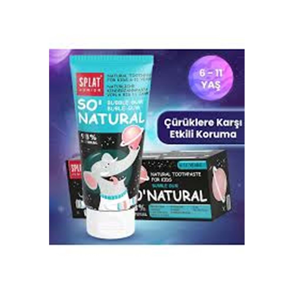 SPLAT JUNIOR BUBBLE GUM 6+11 YAŞ ÇOCUK DİŞ MACUNU 73 G