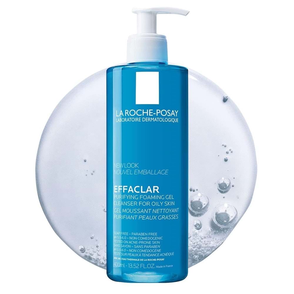 LA ROCHE POSAY EFFACLAR YÜZ TEMİZLEME JELİ 400 ML ( YAĞLI VE HASSAS CİLTLER İÇİN )