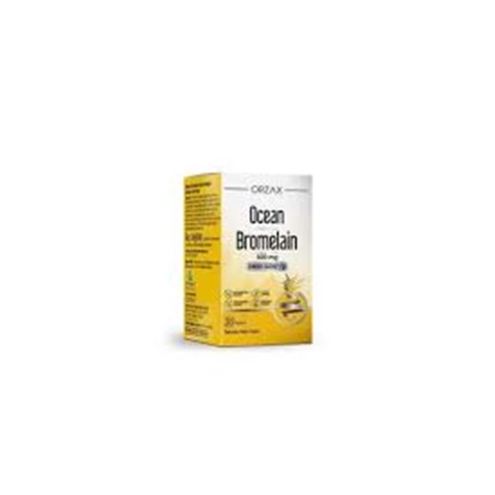 OCEAN BROMELAİN 500 MG 30 KAPSÜL ( SİNDİRİM & ÖDEM ATICI )