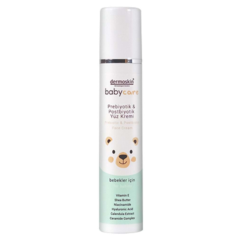 DERMOSKİN BABYCARE PREBİYOTİK POSTBİYOTİK YÜZ KREMİ BEBEKLER İÇİN CREAM