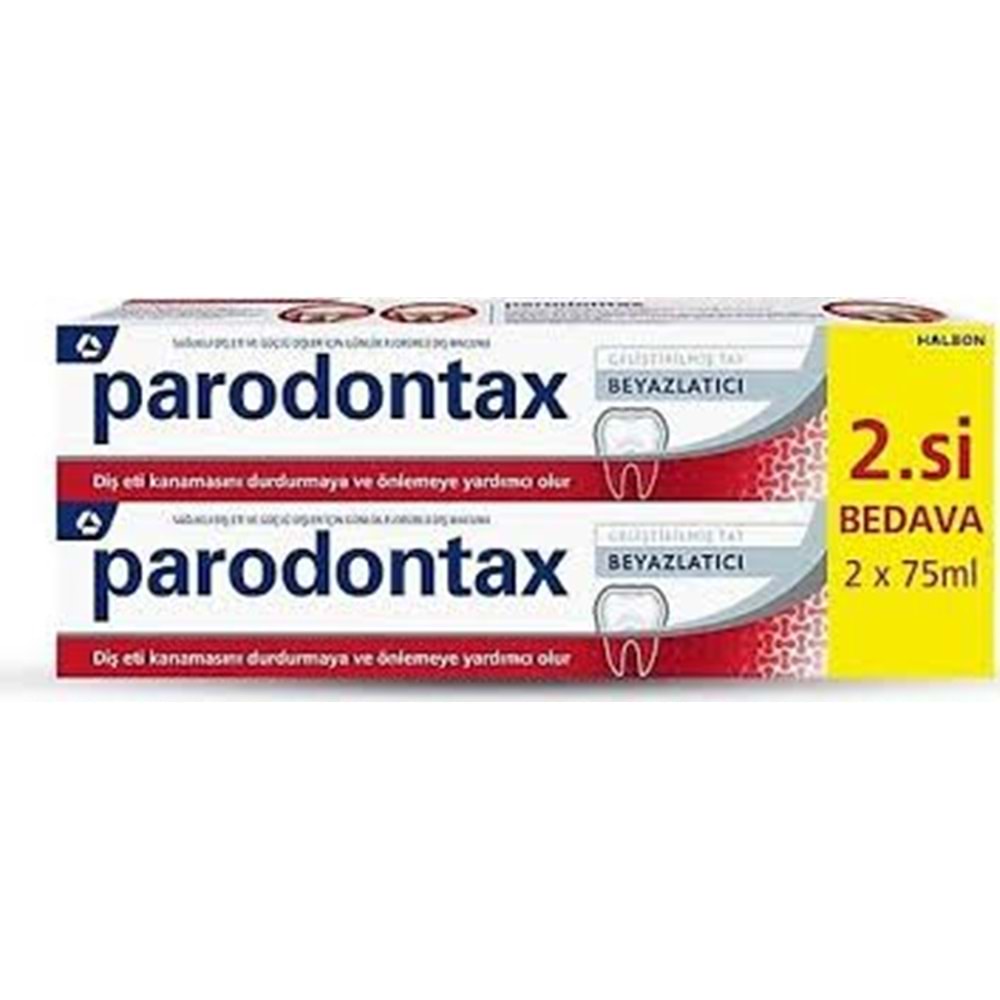 PARODONTAX GELİŞTİRİLMİŞ TAT BEYAZLATICI DİŞ MACUNU 1+1 75 ML