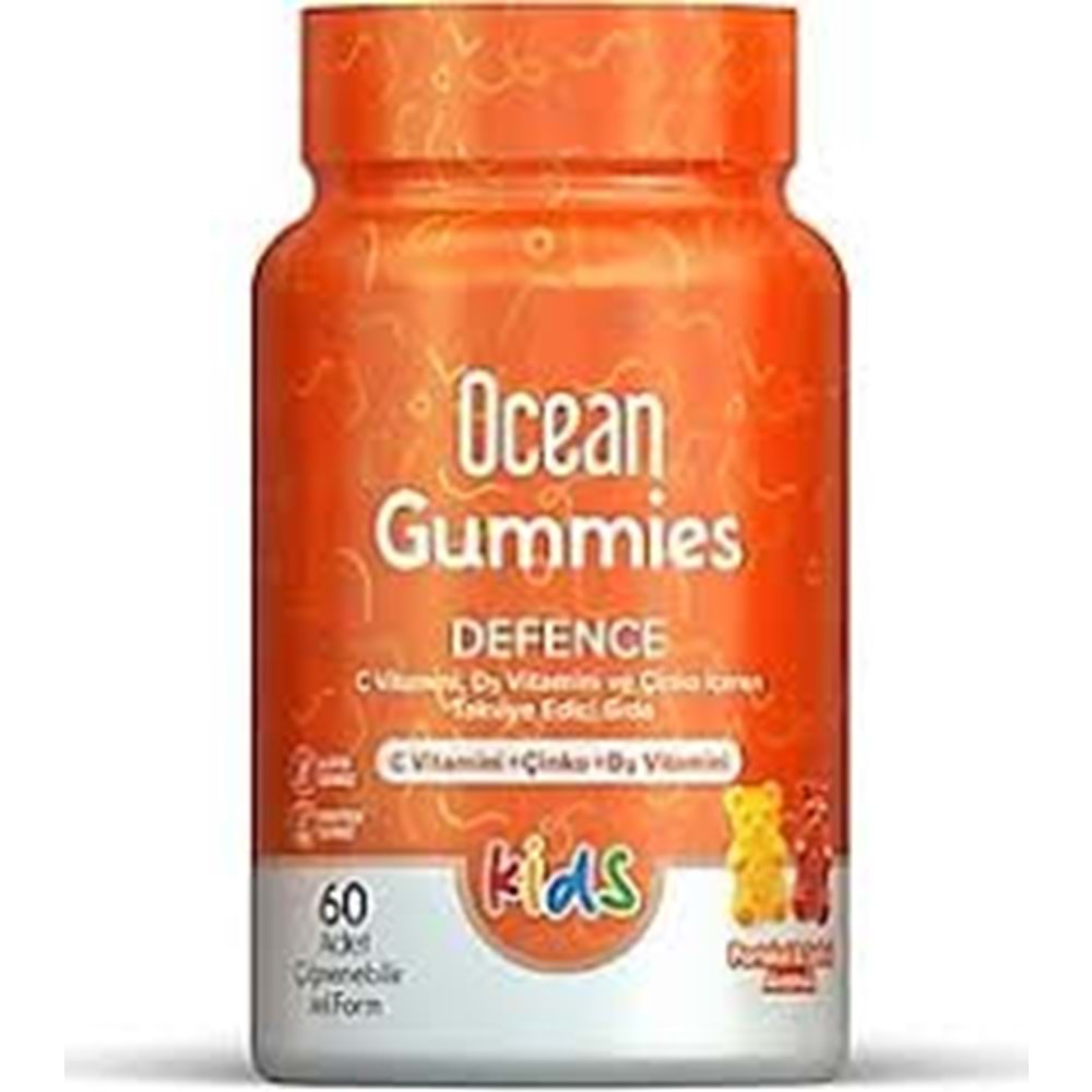 OCEAN GUMMİES DEFENCE KİDS ÇİĞNENEBİLİR JEL FORM 60 LI