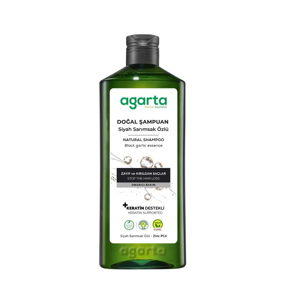 AGARTA DOĞAL ŞAMPUAN SİYAH SARIMSAK ÖZLÜ 400 ML