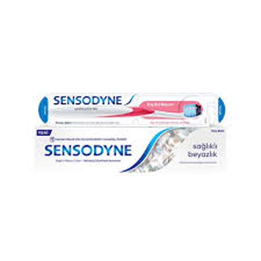 SENSODYNE DİŞ MACUNU SAĞLIKLI BEYAZLIK 75 ML+DİŞ FIRÇASI YUMUŞAK