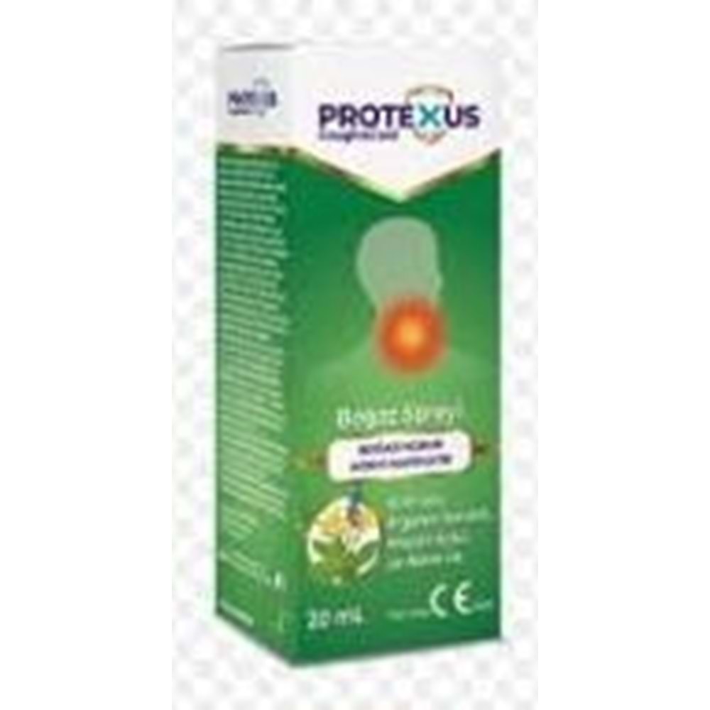PROTEXUS BOĞAZ SPREYİ BOĞAZ AĞRISI VE SES KISIKLIĞI İÇİN 20 ML