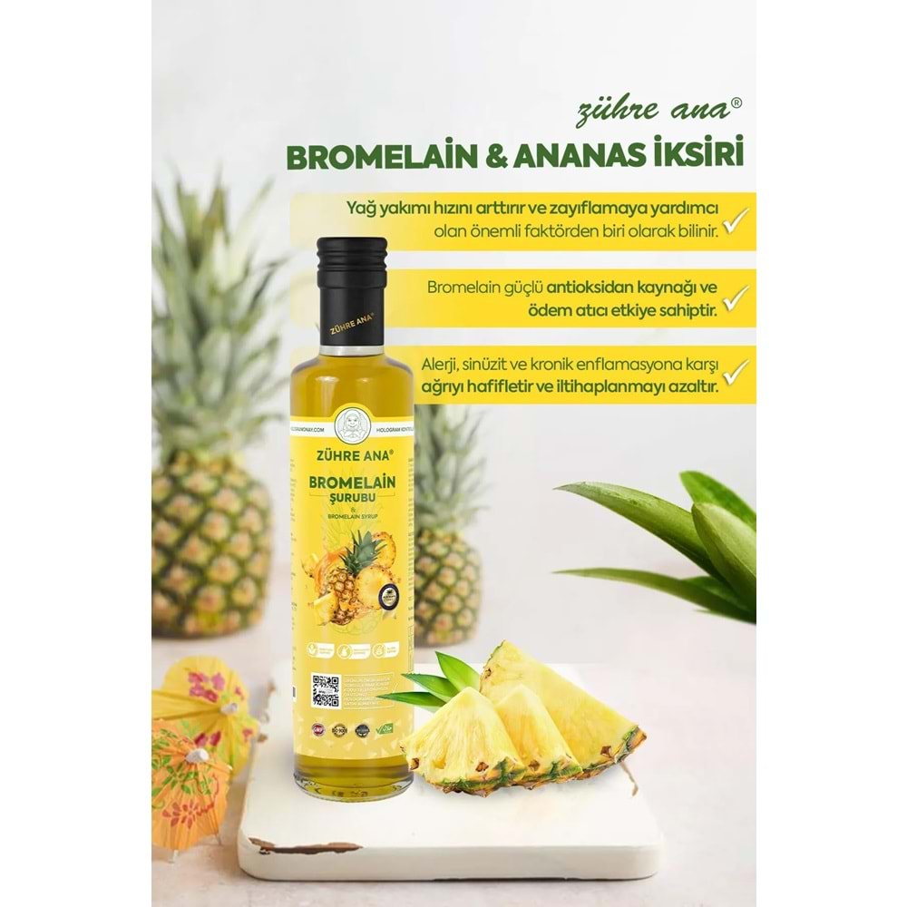 ZÜHRE ANA BROMELAİN ŞURUBU 250 ML