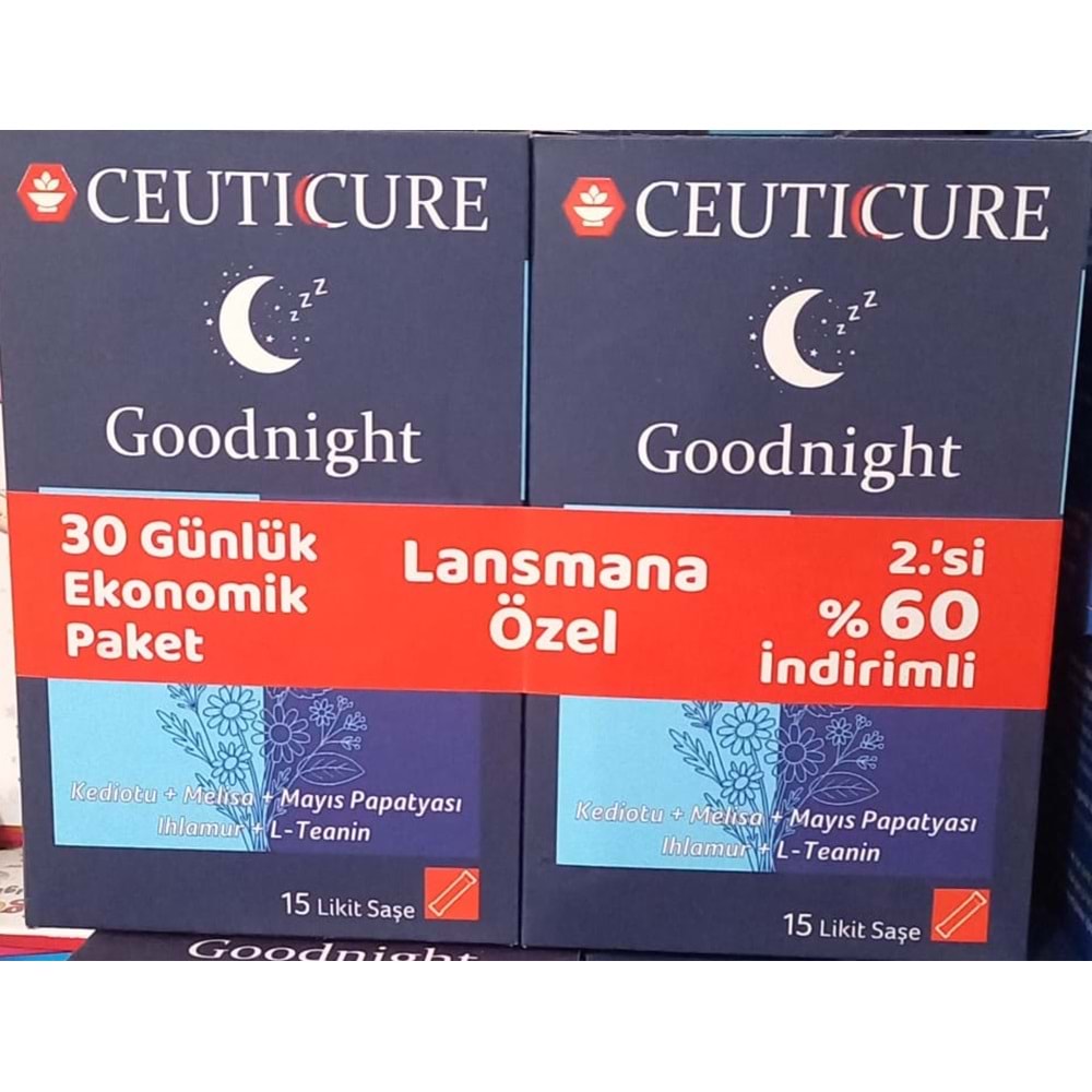 CEUTICURE GOODNİGHT 15 LİKİT SAŞE 2 Lİ PAKET UYKU ( NUTRİGEN )