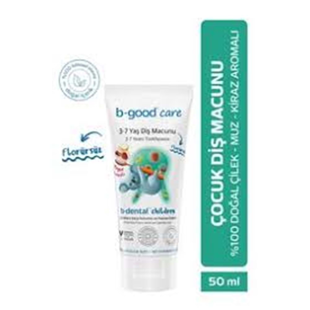 B-GOOD CARE 3-7 YAŞ DİŞ MACUNU FLORÜRSÜZ MEYVE KARNAVALI 50 ML