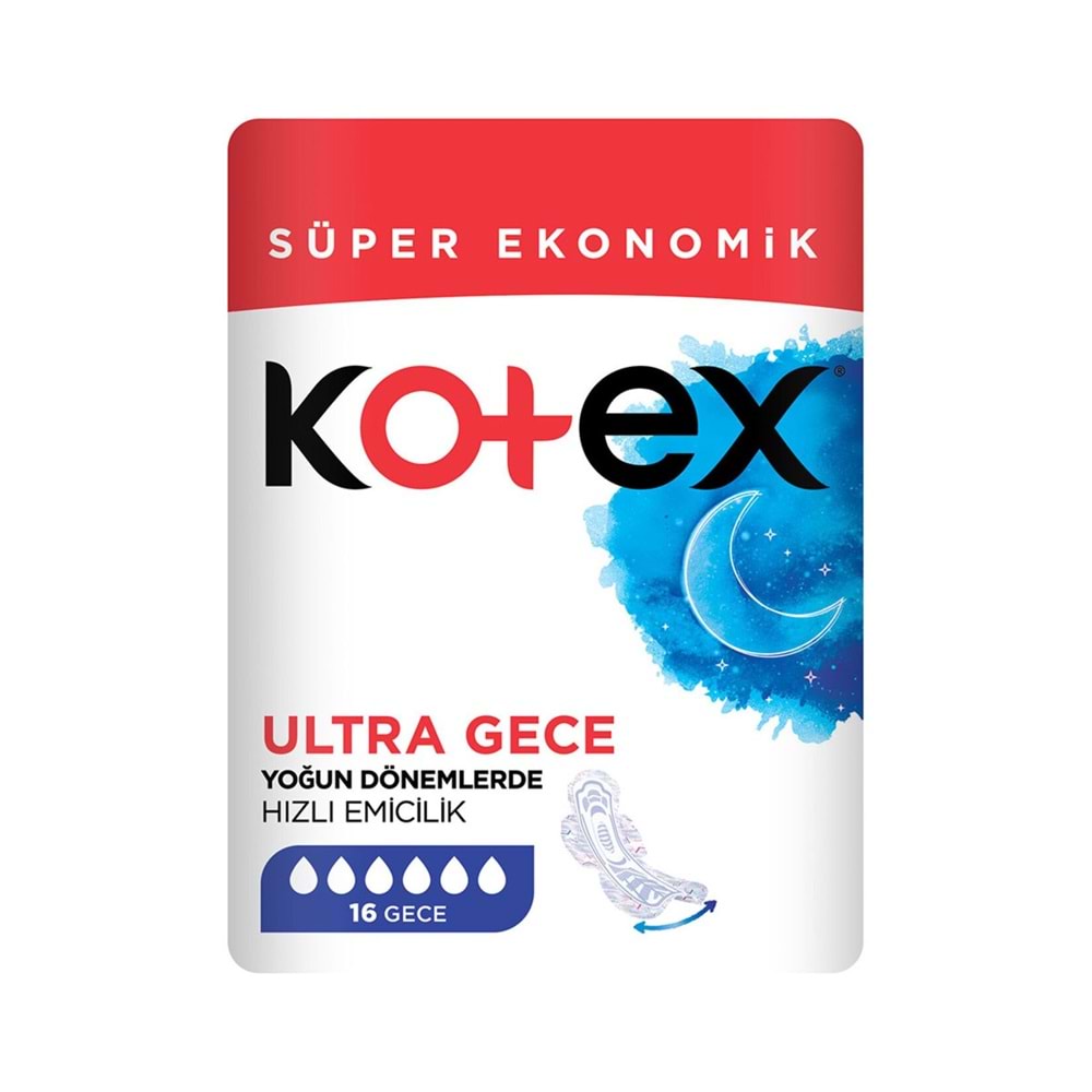 KOTEX PED 16 LI ULTRA GECE