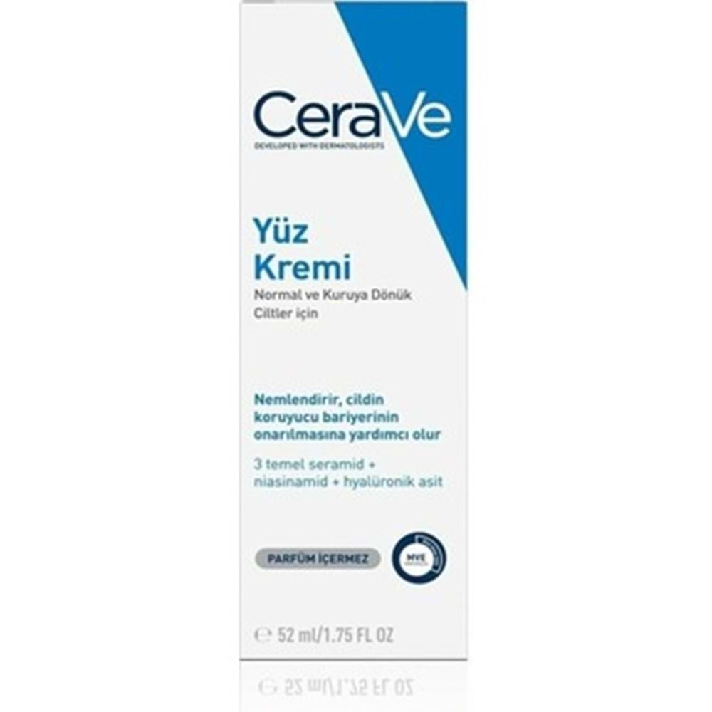CERAVE YÜZ KREMİ NORMAL VE KURUYA DÖNÜK CİLTLER İÇİN 52 ML