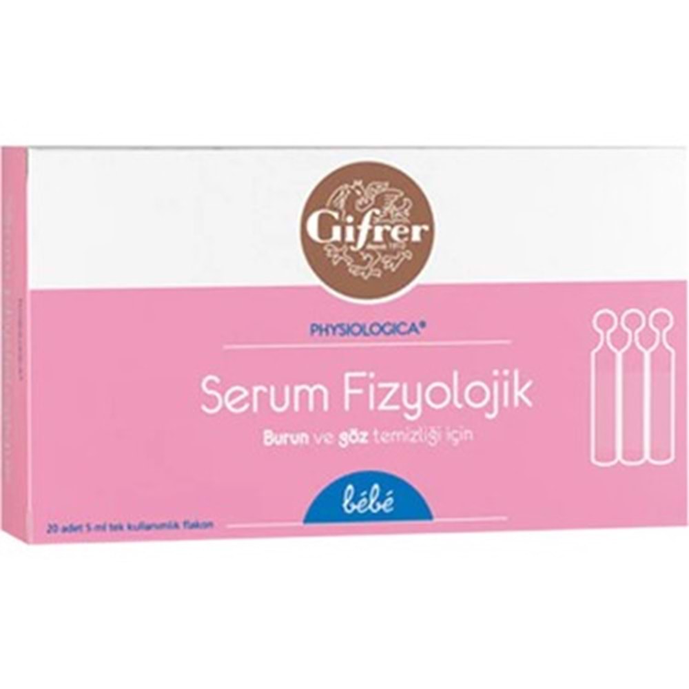 NURSE HARVEYS GİFRER SERUM FİZYOLOJİK FLAKON 5 MLX20 ADET