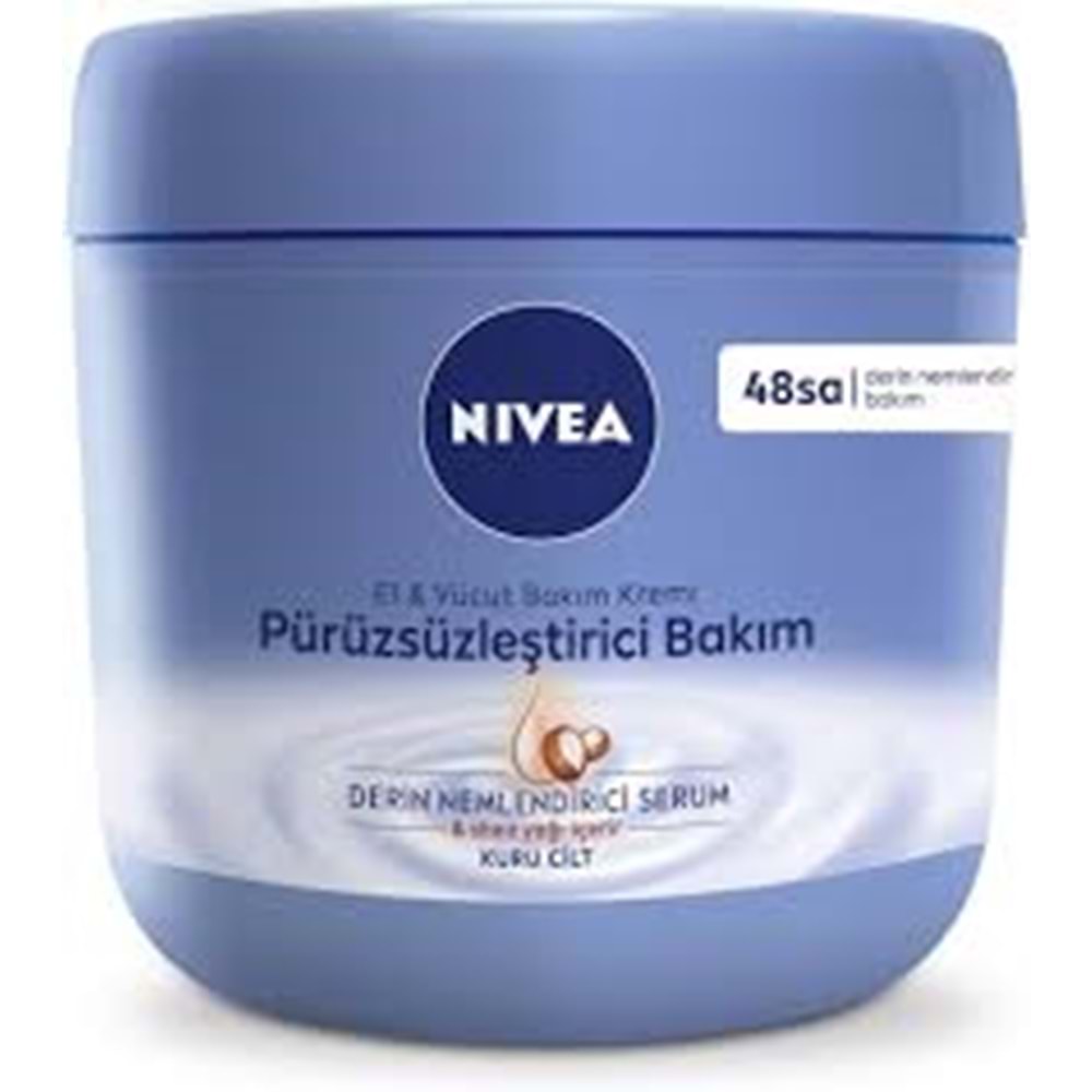NIVEA EL VÜCUT BAKIM KREMİ PÜRÜZLEŞTİRİCİ BAKIM 400 ML ( 48 SAAT ETKİLİ )