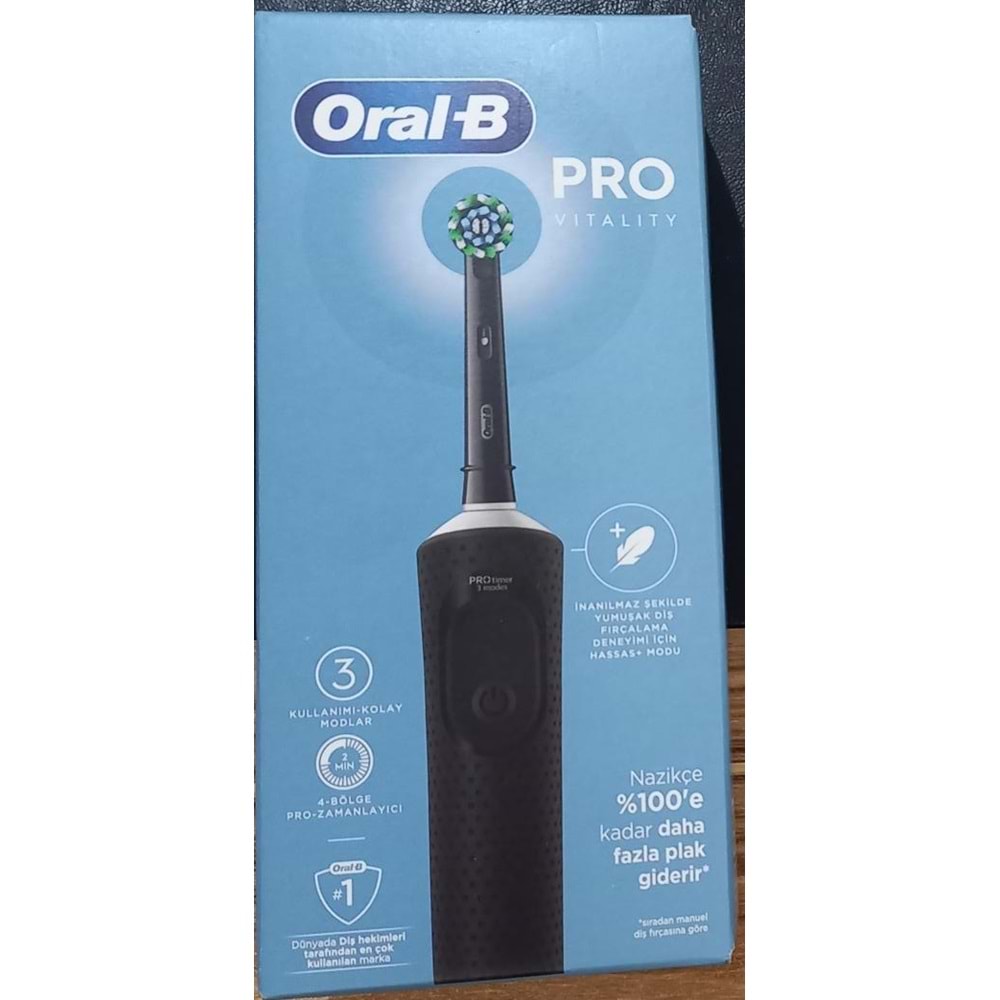 ORAL-B ŞARJLI DİŞ FIRÇASI VİTALTY PRO SİYAH KORUMA VE TEMİZLİK