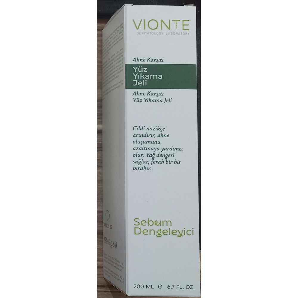 VİONTE AKNE KARŞITI YÜZ YIKAMA JELİ 200 ML