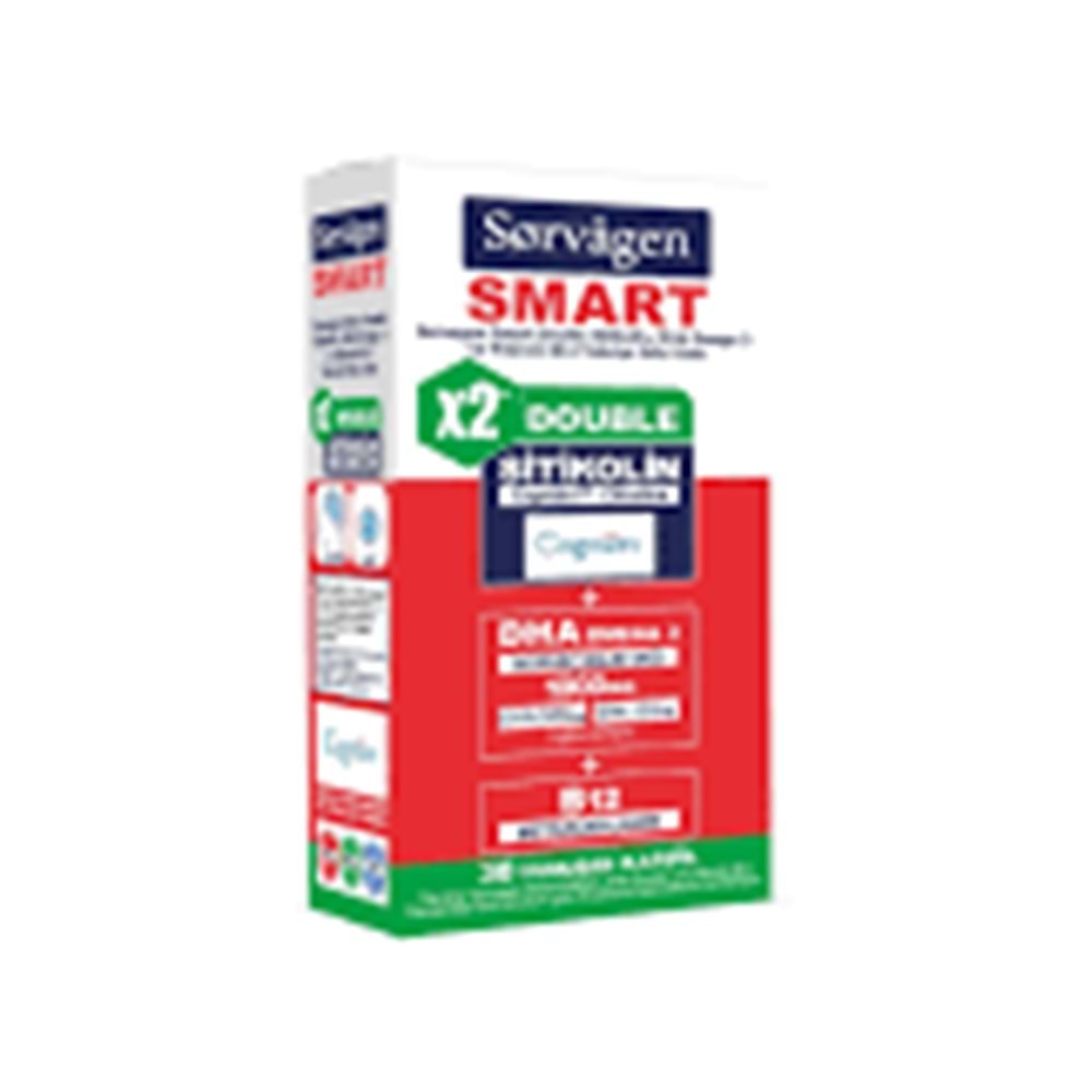 SORVAGEN SİTİKOLİN X2 DOUBLE B12 30 YUMUŞAK KAPSÜL