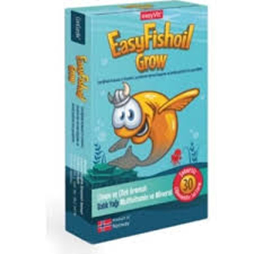 EASYFİSHOİL GROW 30 JEL TABLET LİMON VE ÇİLEK AROMALI BALIK YAĞI