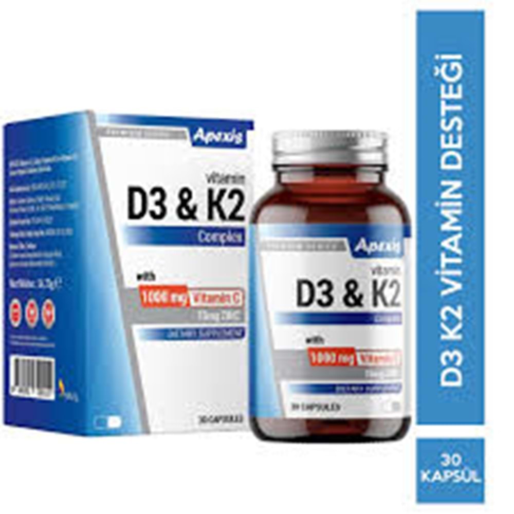 APEXİS D3K2 1000 MG 30 KAPSÜL